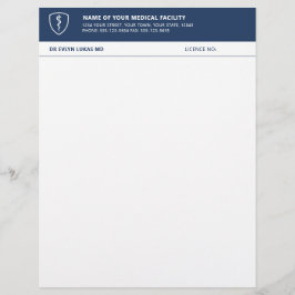 Medicinsk klinik Navy Minimalist Brevhuvud