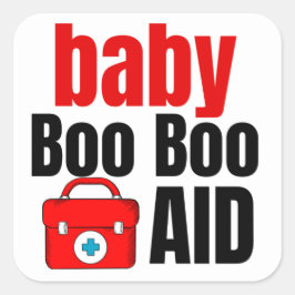 Medicinsk klisteretikett för baby fyrkantigt klistermärke