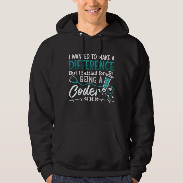 Medicinsk kod som är kodprogram för kodning av dok hoodie (Framsida)