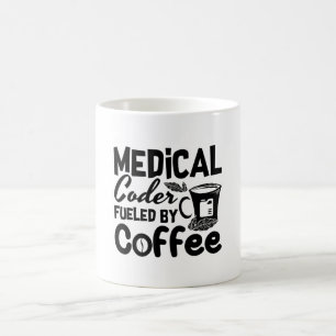 Medicinsk kod som bärs upp av koderna för kaffepro kaffemugg