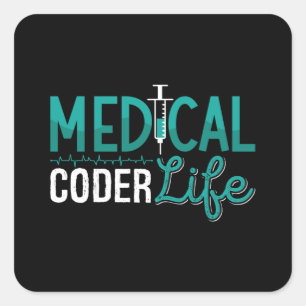 Medicinsk kodare Life Assistant ICD-kodningsprogra Fyrkantigt Klistermärke