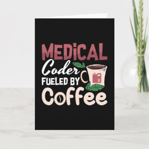 Medicinsk koder som bärs av kaffekodningsprogram kort
