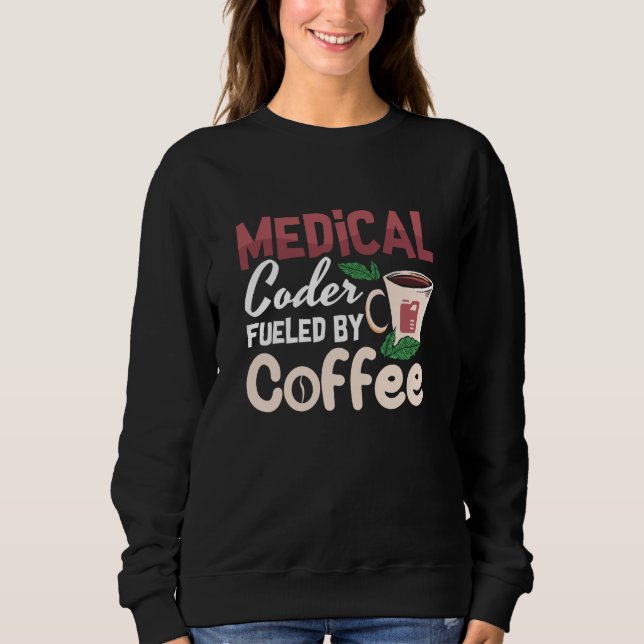 Medicinsk koder som bärs av kaffekodningsprogram t shirt (Framsida)