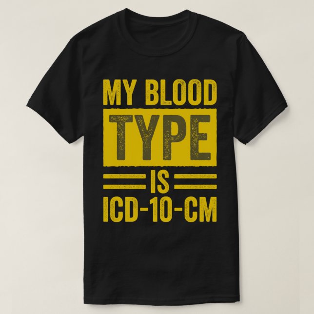 Medicinsk kodning för medicinsk fakturering och ko t shirt (Design framsida)