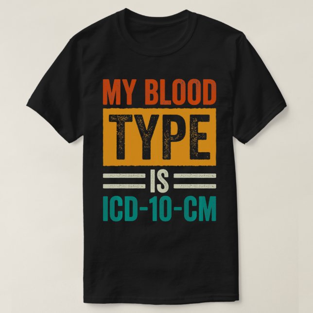 Medicinsk kodning för medicinsk fakturering och ko t shirt (Design framsida)