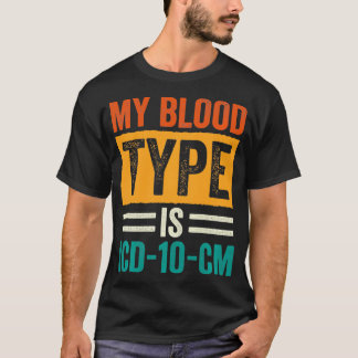 Medicinsk kodning för medicinsk fakturering och ko t shirt