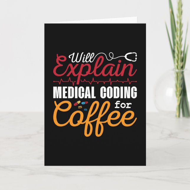 Medicinsk kodning Koffekod för medicinsk kod Kort (Framsida)