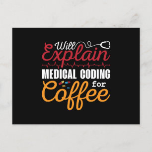 Medicinsk kodning Koffekod för medicinsk kod Vykort