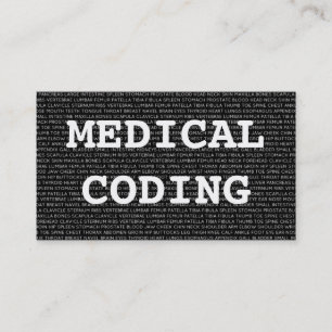 Medicinsk kodning Ord Visitkort