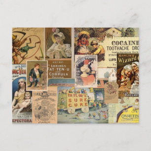 Medicinsk kollage vykort