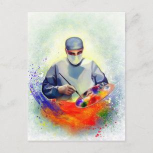 Medicinsk konst vykort