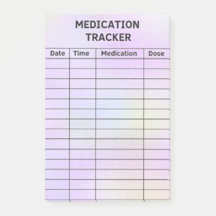 Medicinsk kontrollista för post-it block