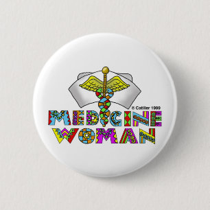 Medicinsk kvinna knapp
