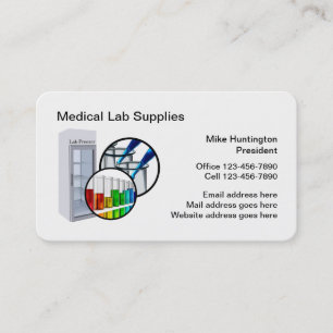 Medicinsk lab-utrustning visitkort