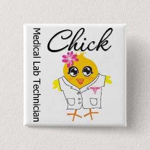 Medicinsk labbteknikerchick knapp