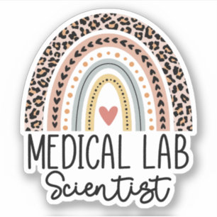 Medicinsk laboratorieforskare MLS Rainbow Klistermärken