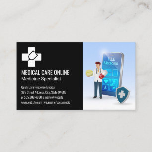 Medicinsk läkares Logotyp Online Doktor appar Visitkort