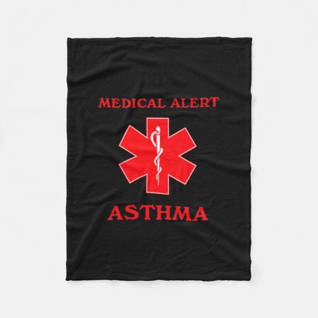 Medicinsk larm astma  fleecefilt (Framsidan)