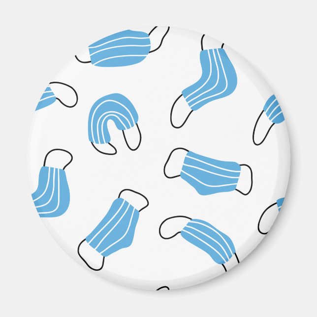 Medicinsk mask mönster magnet (Framsidan)