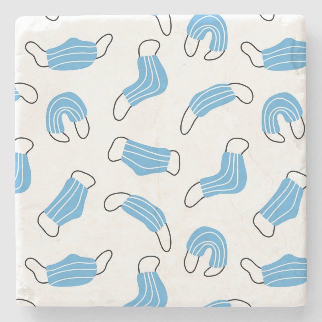 Medicinsk mask mönster stenunderlägg (Framsidan)