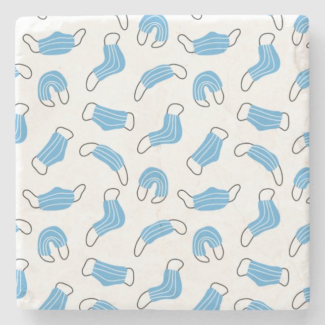 Medicinsk mask mönster stenunderlägg (Framsidan)