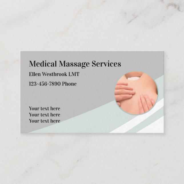 Medicinsk massage Services Modern Visitkort (Framsida)