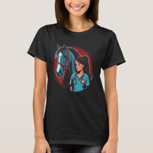 Medicinsk omvårdnad Häst på sjuksköterska Häst T Shirt