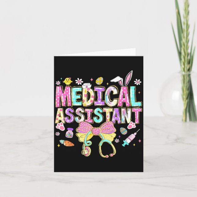 Medicinsk Påskdag Söt Coquette Kort (Framsida)