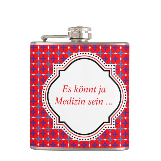 Medicinsk platt flaska fickplunta (Framsidan)