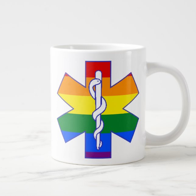 Medicinsk - Pridet för EMS-familjen - Kaffe Mugg Jumbo Mugg (Höger)
