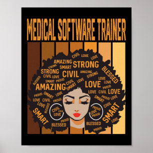 Medicinsk programvarutbildare Kraftfull svart hist Poster