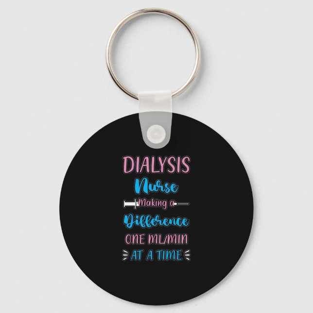 Medicinsk Pun Nephrology RN Funny Dialysis Nurse Nyckelring (Framsida)