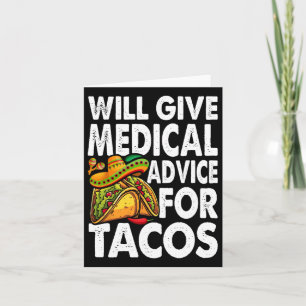 Medicinsk rådgivning för tacos mexikansk Cinco De  Kort