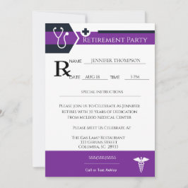 Medicinsk recept Pad Pension Party Inbjudningar