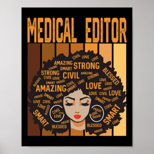 Medicinsk redaktör Kraftfull svart historiemånad S Poster