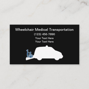 Medicinsk rullstol Transport Taxi Visitkort