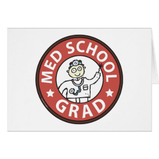 Medicinsk School Grad (Male) Hälsningskort