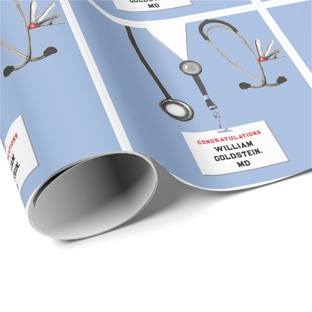 Medicinsk School Studenten Gift Presentpapper (Rullad Hörn)