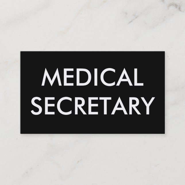 medicinsk sekreterare visitkort (Framsida)
