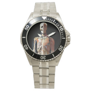 Medicinsk Skeleton Stainless Watch Armbandsur