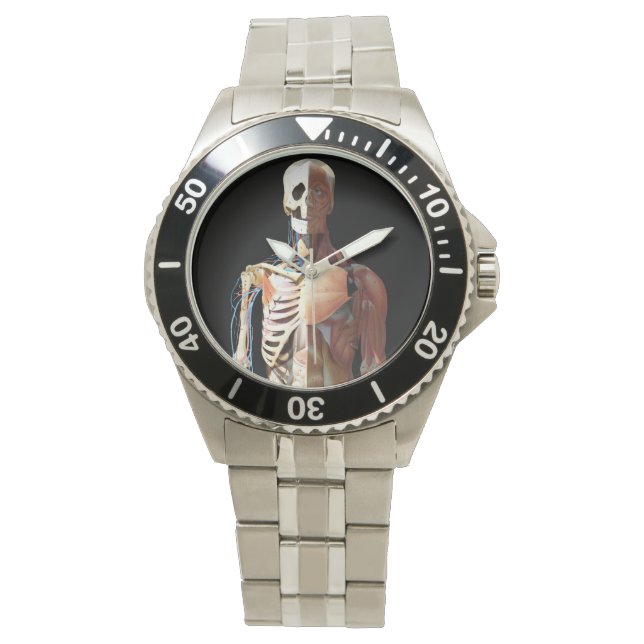 Medicinsk Skeleton Stainless Watch Armbandsur (Framsida)