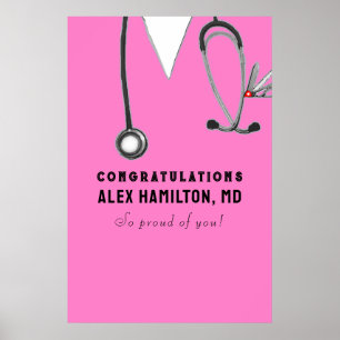 Medicinsk Skolgraduation Poster