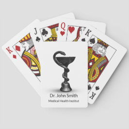 Medicinsk Snake Bowl Hygieia White Black Caduceus Casinokort