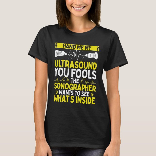 Medicinsk Sonograf för ultraljudsteknik T Shirt (Framsida)