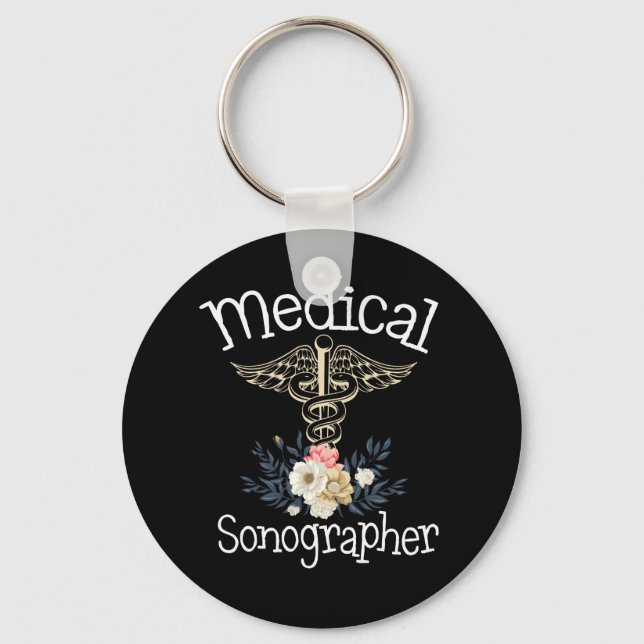 Medicinsk Sonographer Cute Sonography Gift Nyckelring (Framsida)