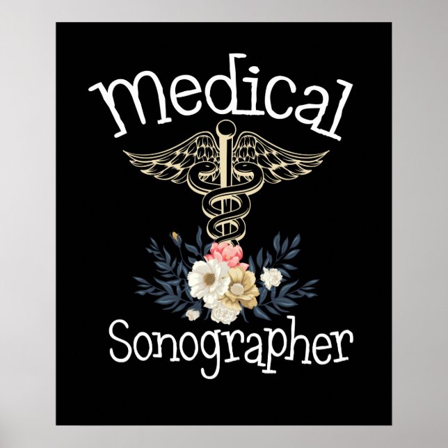 Medicinsk Sonographer Cute Sonography Gift Poster (Framsidan)