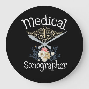 Medicinsk Sonographer Cute Sonography Gift Stor Klocka