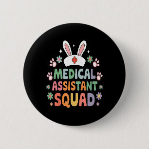 Medicinsk stant Squad Påskhare Costume Eggs Knapp
