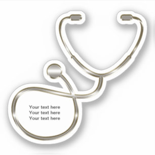 Medicinsk stetoskopmallShape Klistermärken
