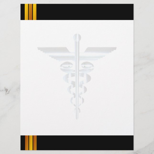 Medicinsk symbol Asclepius Caduceus vattenstämpel  (Framsida)